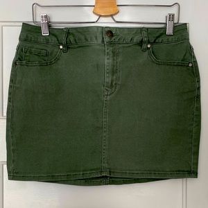 Astor Denim Green Mini Skirt